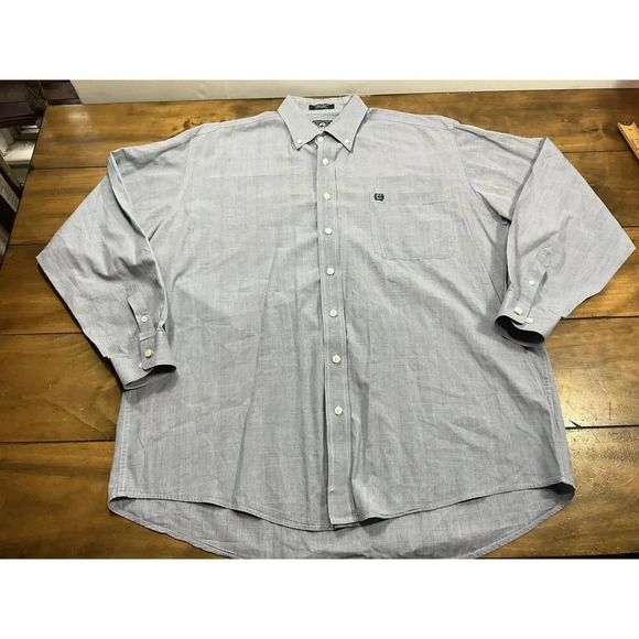 Cinch Other - Cinch Men's Gray Plaid Western Cowboy Button Down Long Sleeve Shirt Size Large